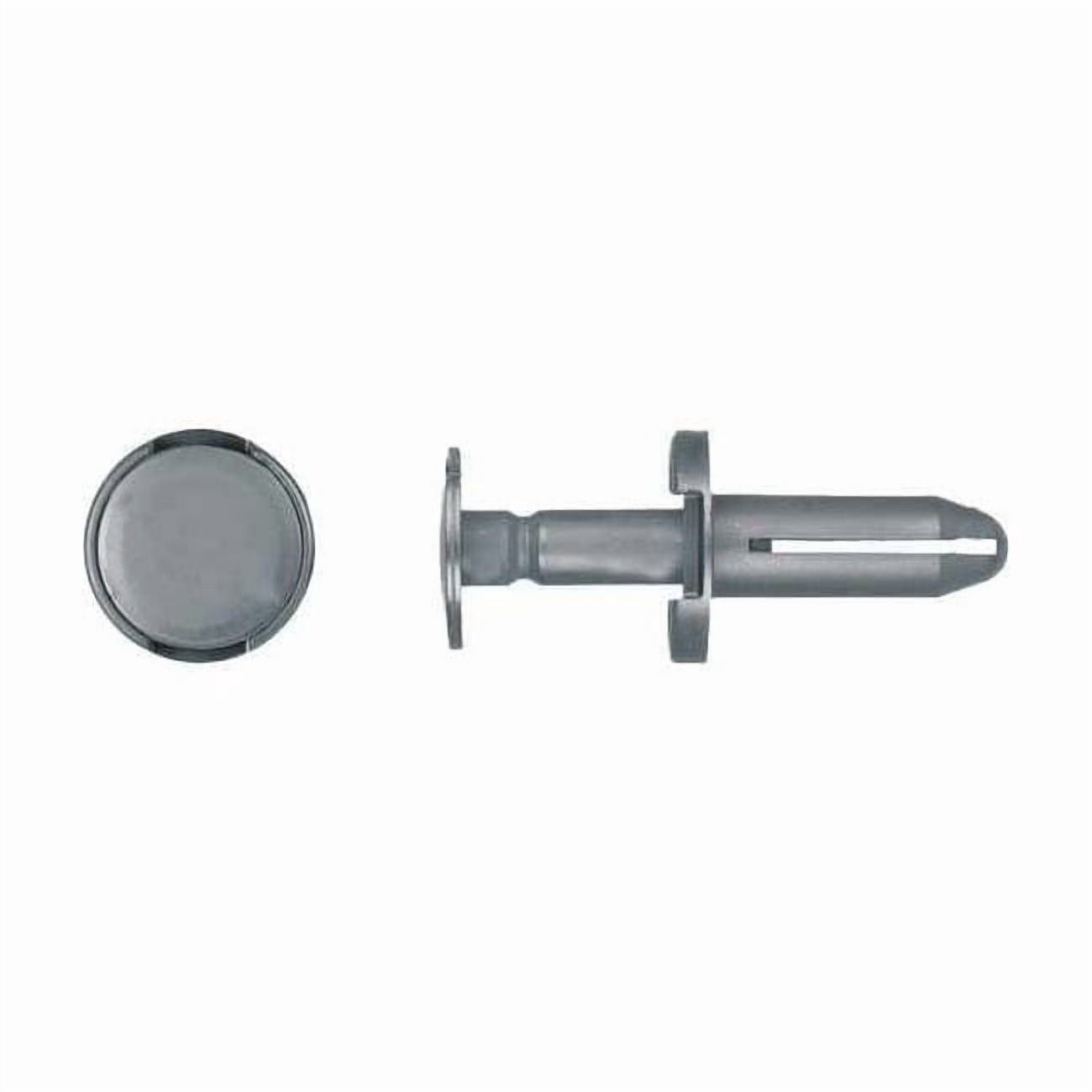 Push-In Rivet, Dome Head, 8 mm Dia., 23 mm L, Nylon Body, 25 PK 2133PK