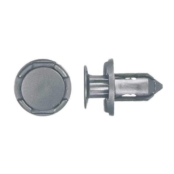 Push-In Rivet, Dome Head, 9 mm Dia., 13 mm L, Nylon Body, 15 PK