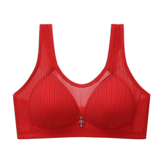 Push Up Lace Bra for Women Comfort Cotton Bralette Wireless Support Sexy Lingerie Full Coverage Bra Plus Size Wide Strap Everyday Bars Gathering and Breathable Underwear