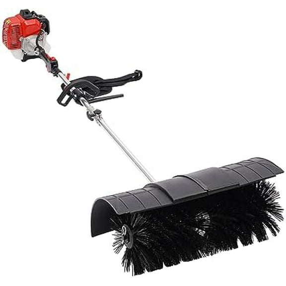 Push Lawn Artificial Turf Sweeper, 2.3HP 37.7cc Gasoline Powered Drive Manual Lawn Engine Sweeper Broom for Driveway, Walkway(6500RPM)$$Garden & Patio