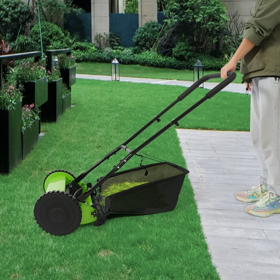 Push Lawn Mowers, Push Lawn Mowers with Grass Catcher for Daily Maintenance and Trimming of Small and Medium-sized Lawns Push Reel Lawn Mower
