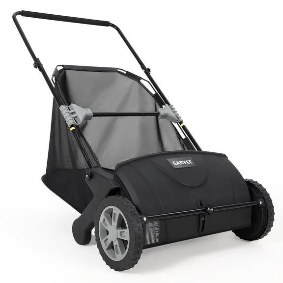 Push Lawn Sweeper, 21inch Leaf & Grass Collector, Heavy Duty Thickened Steel Durable to Use with Large Capacity 3.5 Cu. ft. Mesh Collection Hopper Bag