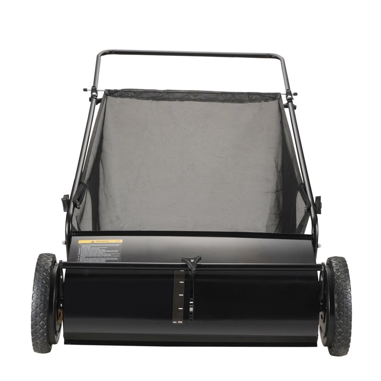 Push Lawn Sweeper 26 inch Leaf and Grass Collector Heavy Duty Steel Frame with 7 cu ft Large Capacity Mesh Hopper Bag