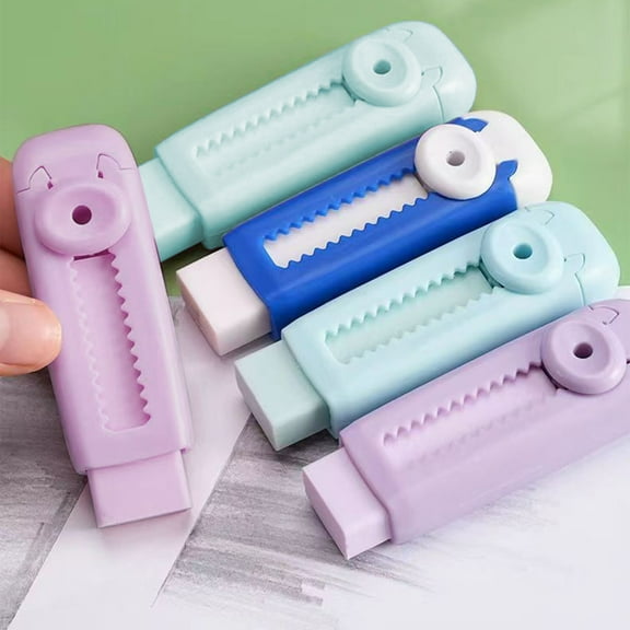 Push Mechanism Roller Eraser | Traceless Design for Clean Erasing | Wheel Control | Reduces Scraps | Durable Material | Effortless Pencil and Colored Pencil Removal | Includes Refill | 1 Pack