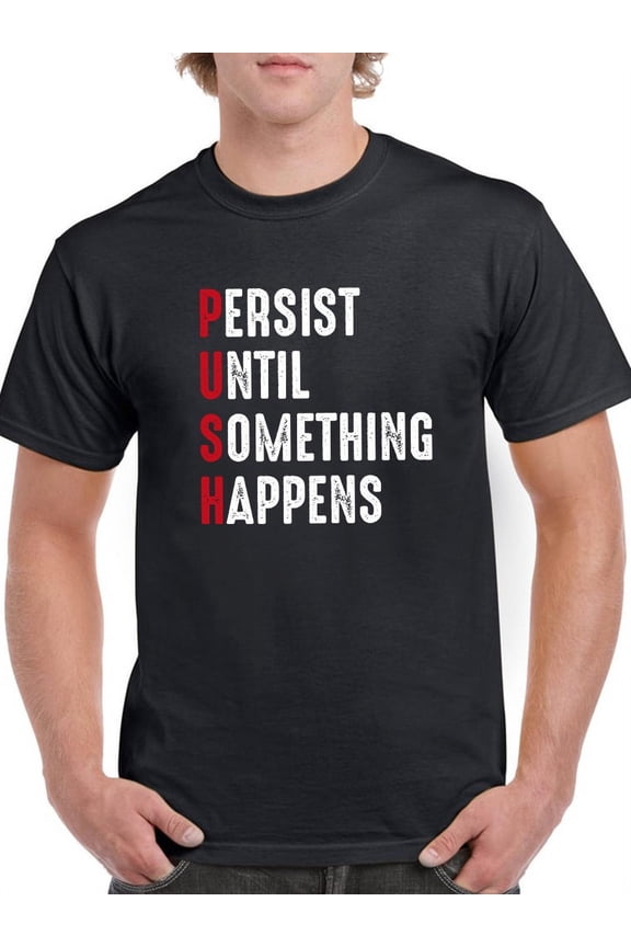 Push Men T-Shirt, Male Large