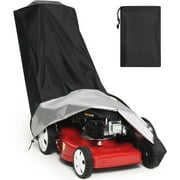 Push Mower Cover, Heavy Duty Waterproof Lawn Mower Cover, Outdoor Lawnmower Cover Universal with Drawstring & Cover Storage Bag