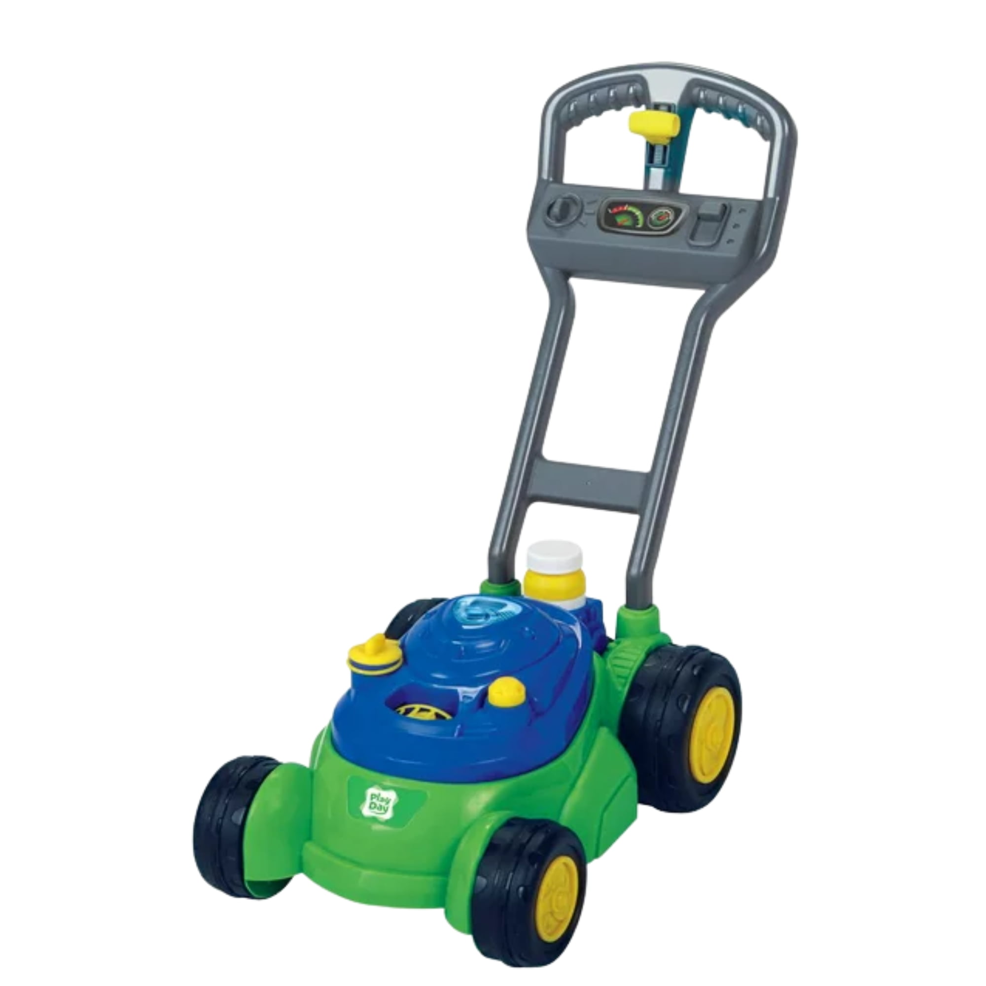 Push ‘N’ Bubble Mower Kit with 4oz Bubble Solution and Realistic Sound for Kids Girls Boys Lawn Mower Simulation Outdoor Toy Playset Summer Holiday Birthday Gifts Ages 2+ & CUSTOM Storage Carrier