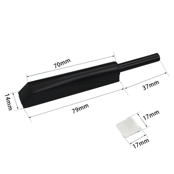Push to Open Cabinet Door Catch Magnetic Tip Latch with Touch Release Mechanism for Kitchen Cupboards Drawers Wardrobes ABS Housing Spring Loaded Plunger Sleek Handle-Free Design(Black)