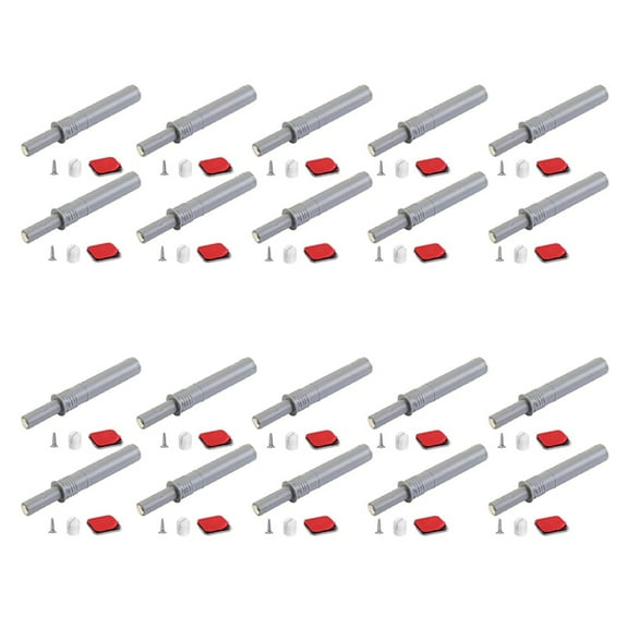 Push to Open Cabinet Hardware 20Pack Push Latch & Lock for Hidden Door Touch Latches and Catch Push Release Drawer Short,20 x cabinet door rebounder,Gray