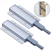 Push To Open Door Latch 4 Pack Magnetic Push Latches Heavy Duty For Cabinets Touch Latches Kitchen Door Push Release Latch For Drawer Closure Push Catch - Silver