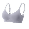 thumbnail image 1 of Push Up Padded Bras for Women Woman Ladies Bra Without Underwire Plus Size Lingerie Underwire Nursing Bras V-Neck Pullover Bra Feature Hook and Eye Closure Molded Bra Style Y-102 , Silvers S, 1 of 4