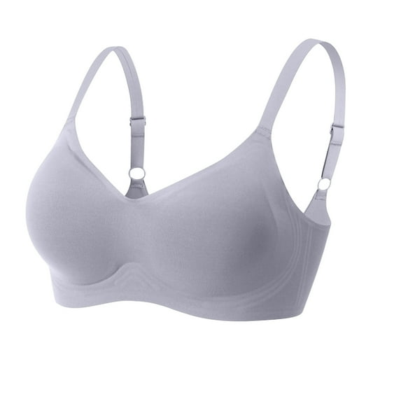 Push Up Padded Bras for Women Woman Ladies Bra Without Underwire Plus Size Lingerie Underwire Nursing Bras V-Neck Pullover Bra Feature Hook and Eye Closure Molded Bra Style Y-102 , Silvers S
