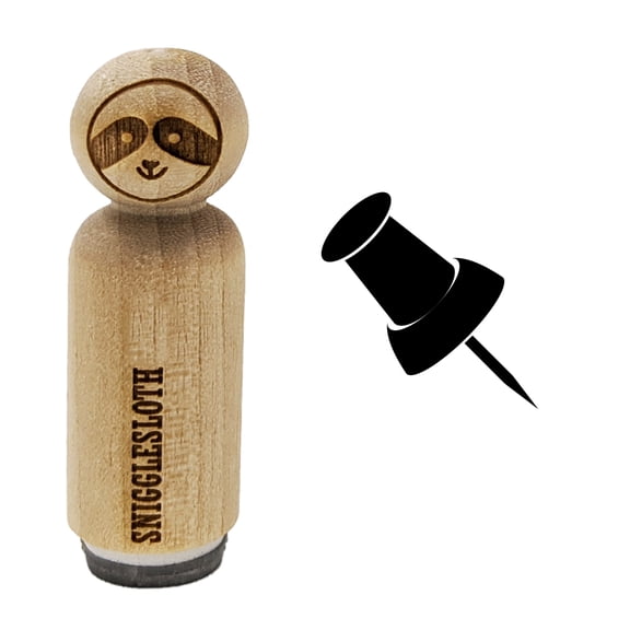 Push Pin Thumbtack Rubber Stamp for Scrapbooking Crafting Stamping - Mini 1/2 Inch