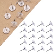 Push Pins 150Pcs Thumb Tacks Clear Push Pin for Bulletin Board - Plastic Head & Steel Point - Reusable Cork Board Thumbtacks for Wall Map Posters Picture Hanging Home Office White
