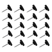Push Pins Tacks,Reusable Thumb Tacks,Heavy-Duty Push Pins for Bulletin Board,Plastic Flat Head Pushpins,Reusable Flat Head Thumb Tacks for Bulletin Board, Wall Hanging, Craft Projects,Black 100PCS