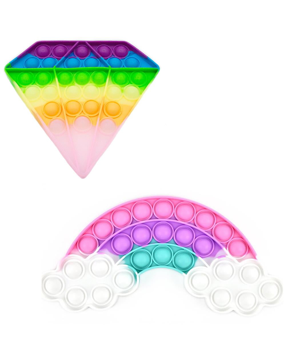 Silicone Bubble Push Pop it Fidget Toy Rainbow Apple (2 chosen randomly), 1  - Kroger
