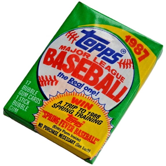 Topps Baseball Card Wax Pack 1987 Unopened 17-Count