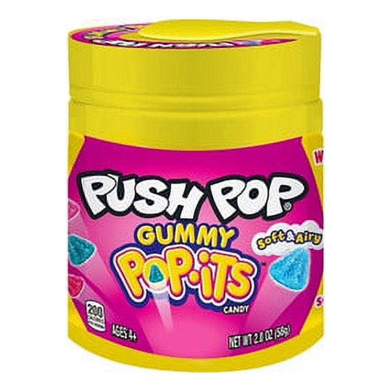 Push Pops Gummy PopIts Count Goods, 2 Ounce, 8 Per Box, 16 Per Case