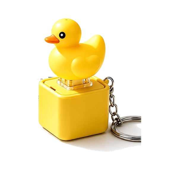 Fidget Button Key Chain Push-Pull Fidget Keychain with Duck/Frog/Dino Croaking Sounds & Clicker ...