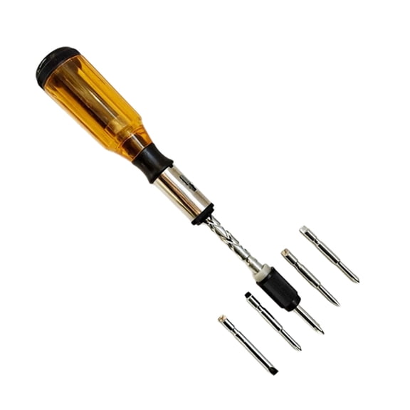 Push Pull Ratchets Screwdriver Set Semi Automatic Spirals Ratchets Screwdriver With 5 Replaceable Bit