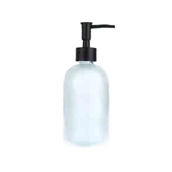 Push Pump Dispenser Soap Dispenser Frosted Glass Home/Hotel/Bathroom 490ml Black , Clear , Gray , White