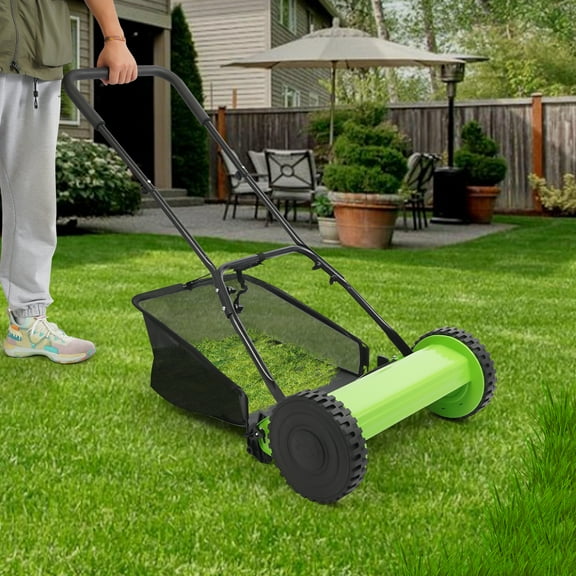 Push Reel Lawn Mower, Push Lawn Mowers, Push Lawn Mowers with Grass Catcher for Daily Maintenance and Trimming of Small and Medium-sized Lawns