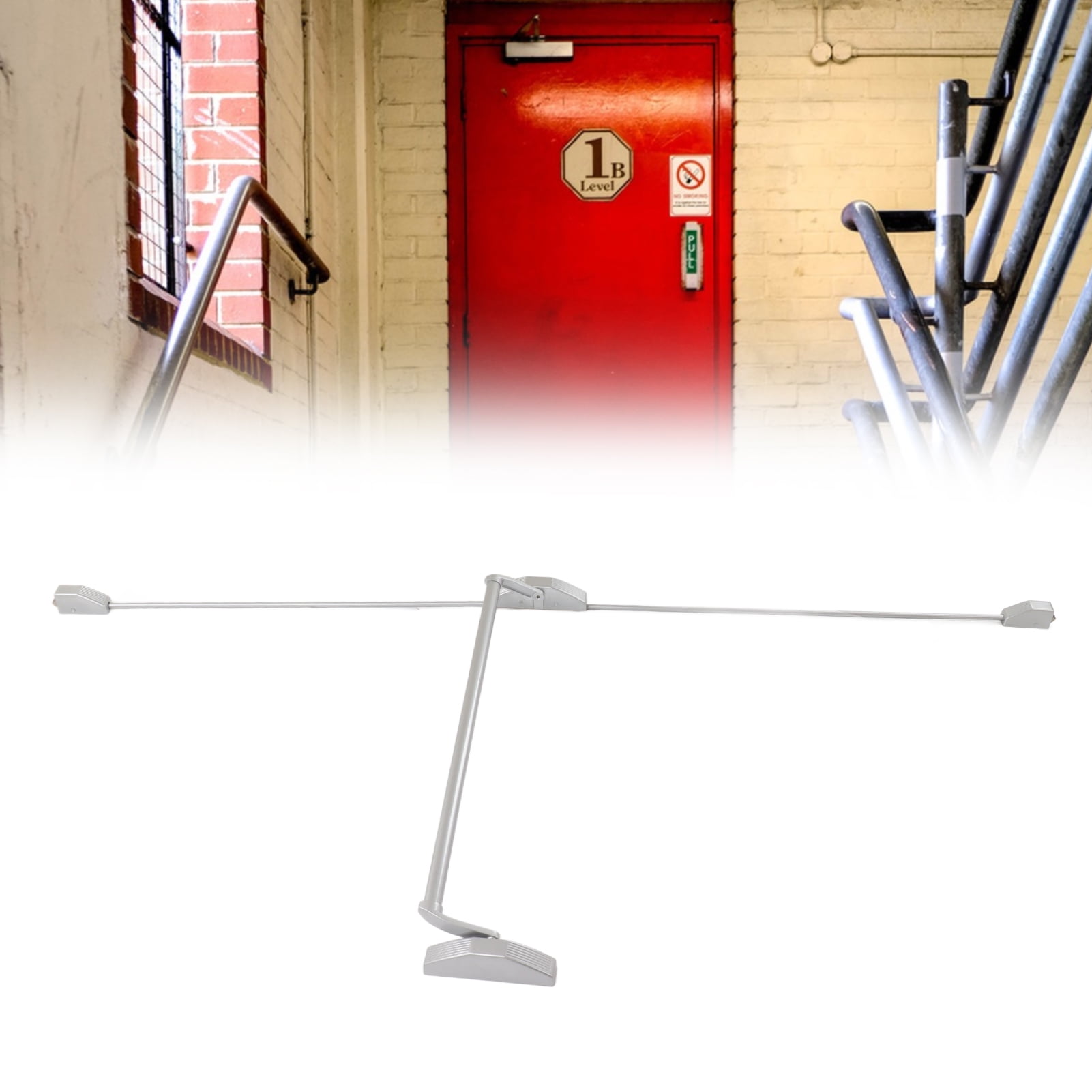 Push Rod Lock Easy Door Opening Strong Push Down Escape Lock Panic Bar Door Hardware For