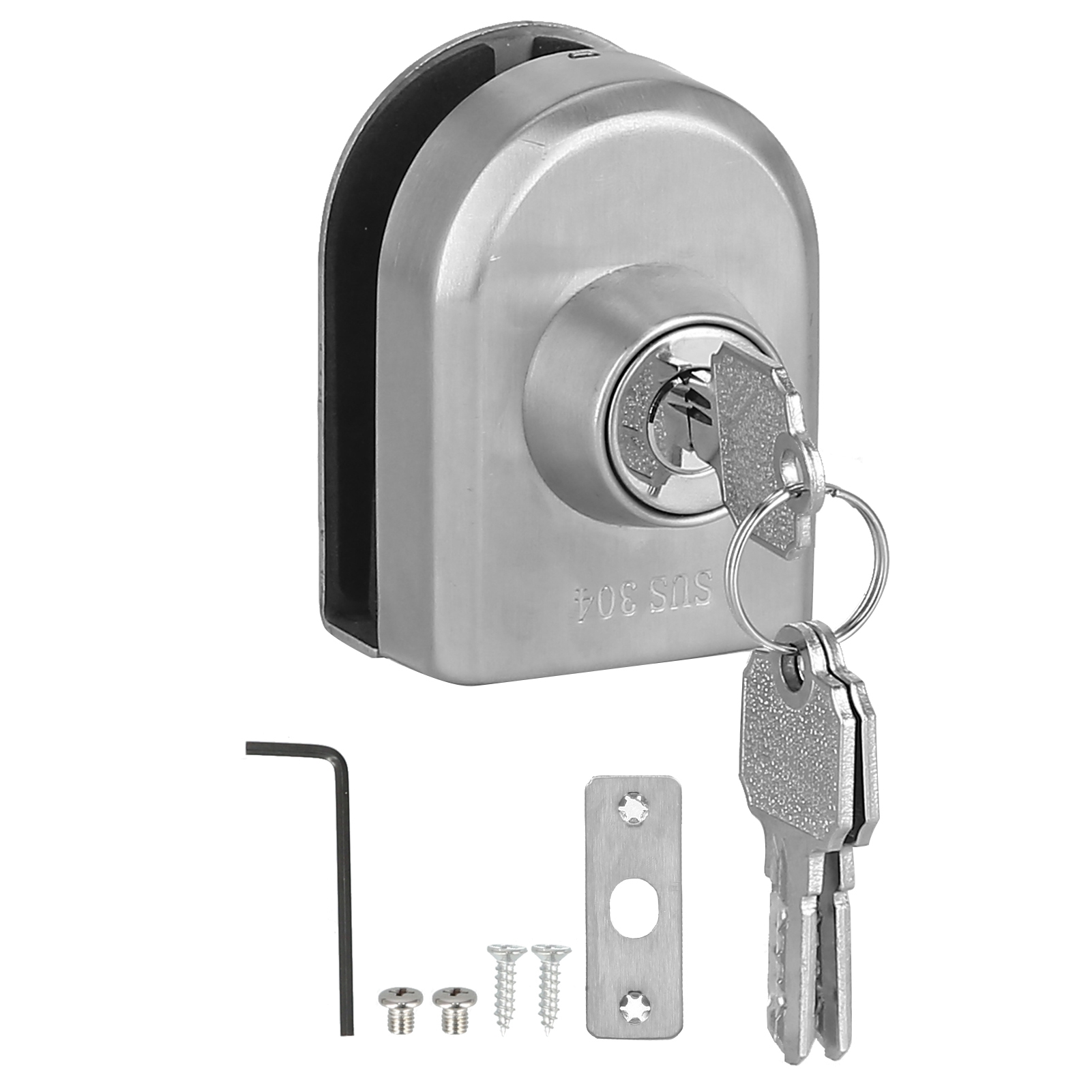 Push Sliding Gate Lock Antitheft Anti Pry Foam Pad Stainless Steel ...