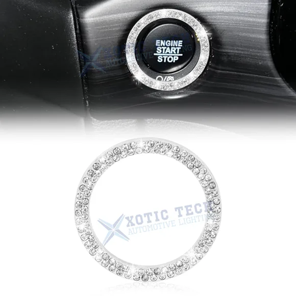Push Start Button Bling Ignition Ring Sticker Sparkling Car Interior Accessories
