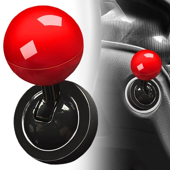 Push Start Button,Electroplating Car Joystick Push Start Button Cover,1PCS Metal Push to Start Accessories,Cool Car Accessories Interior Decor Push to Start Button Rocker(Red)