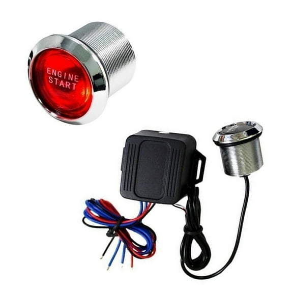 Push Start Button Professional Keyless ABS Ignition Starter Red Switch for Car