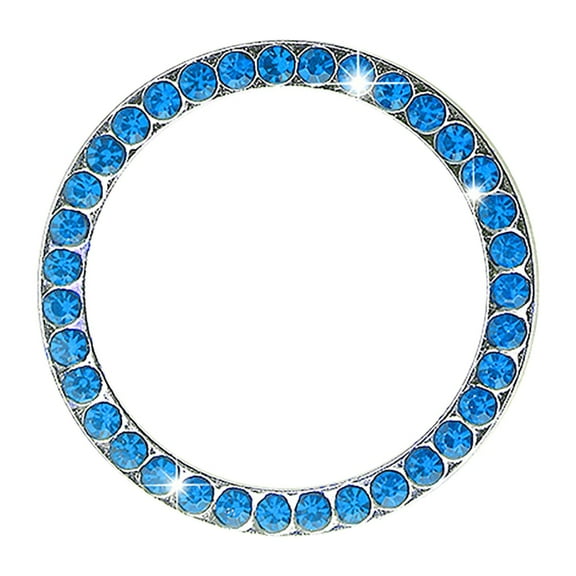 Push To Start Button Cover Ring Interior Rhinestone Car Ring Emblem Sticker Girly Car Accessories For Women Engine