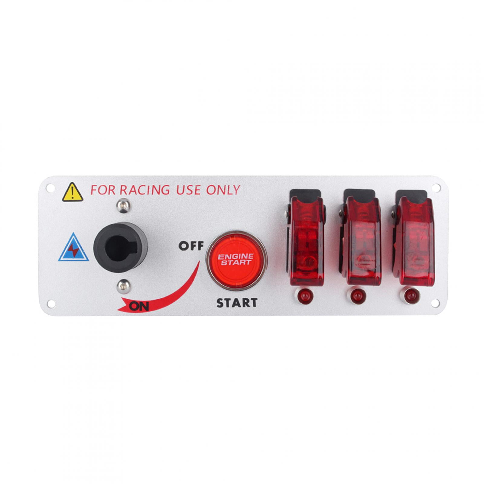 Push To Start Ignition Kit ,Toggle Switch Panel,5 in 1 DC 12V Flip Up