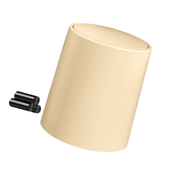 Push Top Bathroom Storage Bucket Garbage Can for Tight Space for Home and Office Control