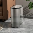 thumbnail image 1 of Push Trash Can with Lid, Narrow Space Saving Garbage Bin for Bathroom Kitchen Living Room Office, 10L Small Trash Can with Odor Locking Cover, Easy to Clean and Modern Design, 1 of 6