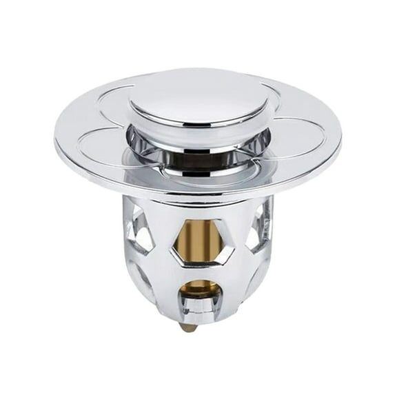 Push Type Drain Stopper with Durable Copper Core and Bouncing Mechanism for Kitchen Basin