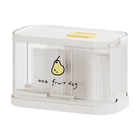 Push-Type Fruit Fork Dispenser, Large-Capacity Reusable Fork Container, Convenient Holder for Cake Dessert and Snacks