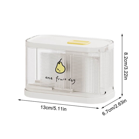 Push-Type Fruit Fork Dispenser - Large Capacity Reusable Fork Container for Cakes, Desserts and Fruit Snacks