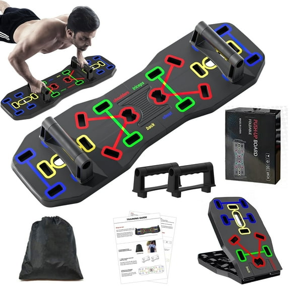 XIAOTONG  Push Up Board, Portable Foldable 10 in 1 Push Up Bar at Home Gym, Equipment for Man and Women