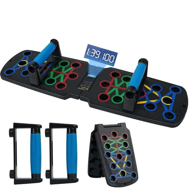 Push Up Board, Portable MultiFunction Foldable 10 in 1 Push Up Bar