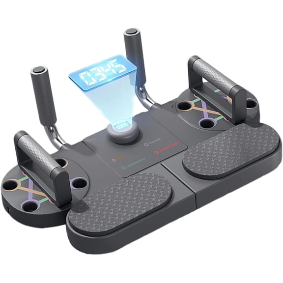 Push Up Board with Timer, Multi-Functional Push-Up Training Board for Home Gym, Chest Shoulder Triceps Workout Equipment, Ab Roller Plank Board