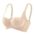 thumbnail image 1 of Push Up Bra Wireless Bras for Women Everyday Basic V Neck Sleeping Bras Tshirt Bra Seamless Bralettes with Adjustable Strap, 1 of 4