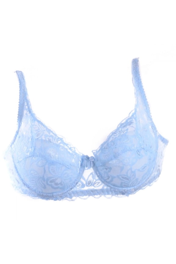Push Up Bra for Women Demi Cup Padded Underwire Supportive Add Size Bras Lace Everyday Comfort Padded Up Embroidery Lace Bra 32-40B