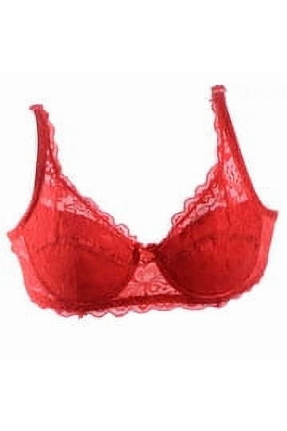 Push Up Bra for Women Demi Cup Padded Underwire Supportive Add Size Bras Lace Everyday Comfort Padded Up Embroidery Lace Bra 32-40B