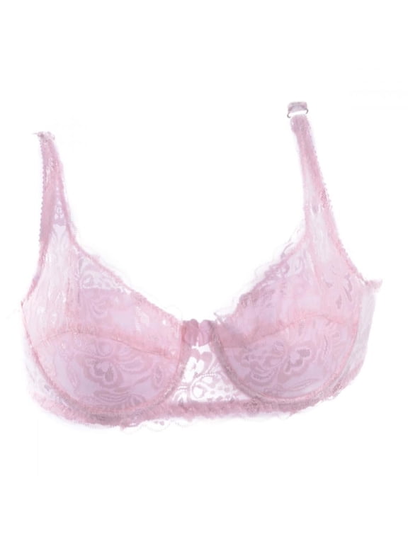 Push Up Bra for Women Demi Cup Padded Underwire Supportive Add Size Bras Lace Everyday Comfort Padded Up Embroidery Lace Bra 32-40B