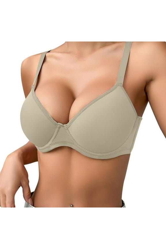 Push Up Bra for Women Supportive Comfortable T-shirt Bras Underwire Everyday Plus Size Bra (75B, Mint Green)