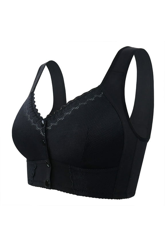 Push Up Bra for Women Underwire Moona Senior Front Closure Breathable Seniors Wirefree Bras Older Full Coverage T-Shirt Bra