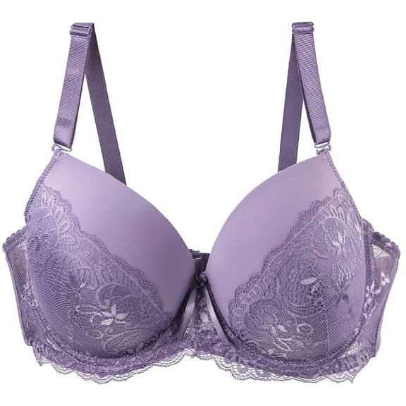 Push Up Bra for Women Underwire Padded Full Coverage Adjustable Lifting Support Sexy Lace Bra