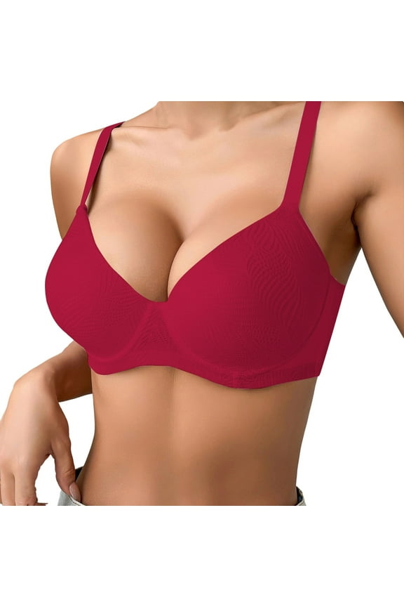 Push Up Bralette for Women – Wireless Invisible Bra for Teens Women's Thin Solid Color Comfortable Breathable Push Up Bra With Underwire Triple Bra