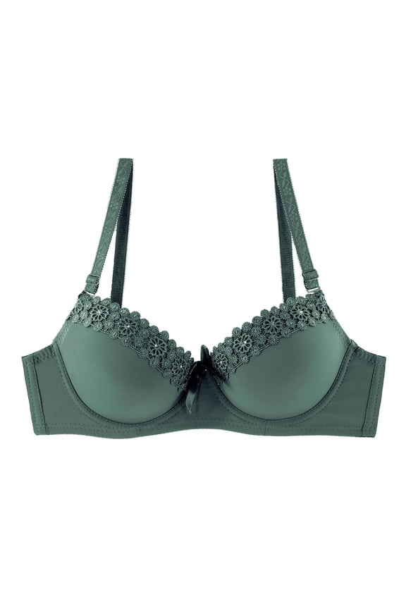 Push Up Bras For Women Foreign Trade Small Breast Gathered And Adjusted Simple Emidery With Diamond Underwear Seamless